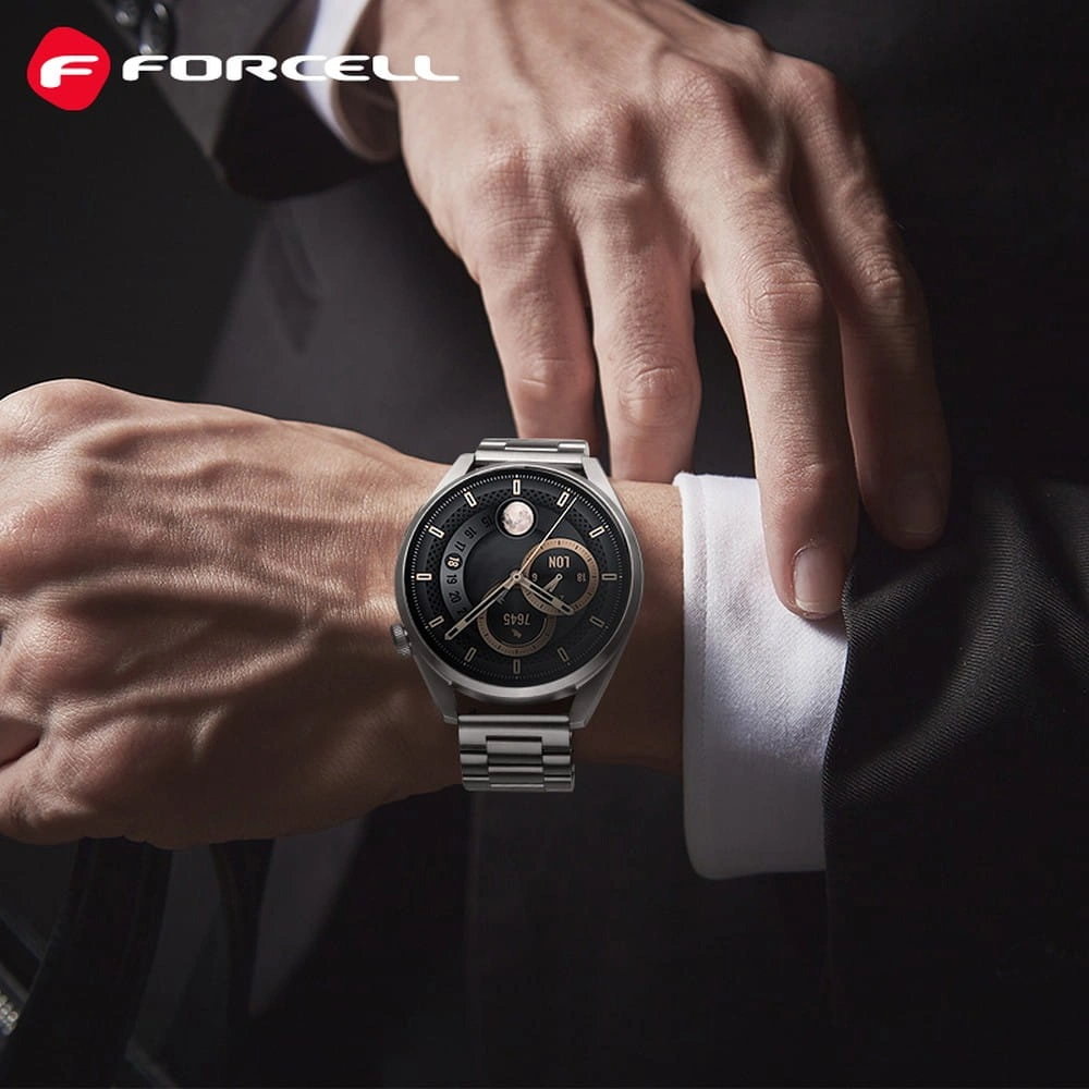 Forcell metalinis dirželis 22mm, sidabrinė, 5 nuotrauka
